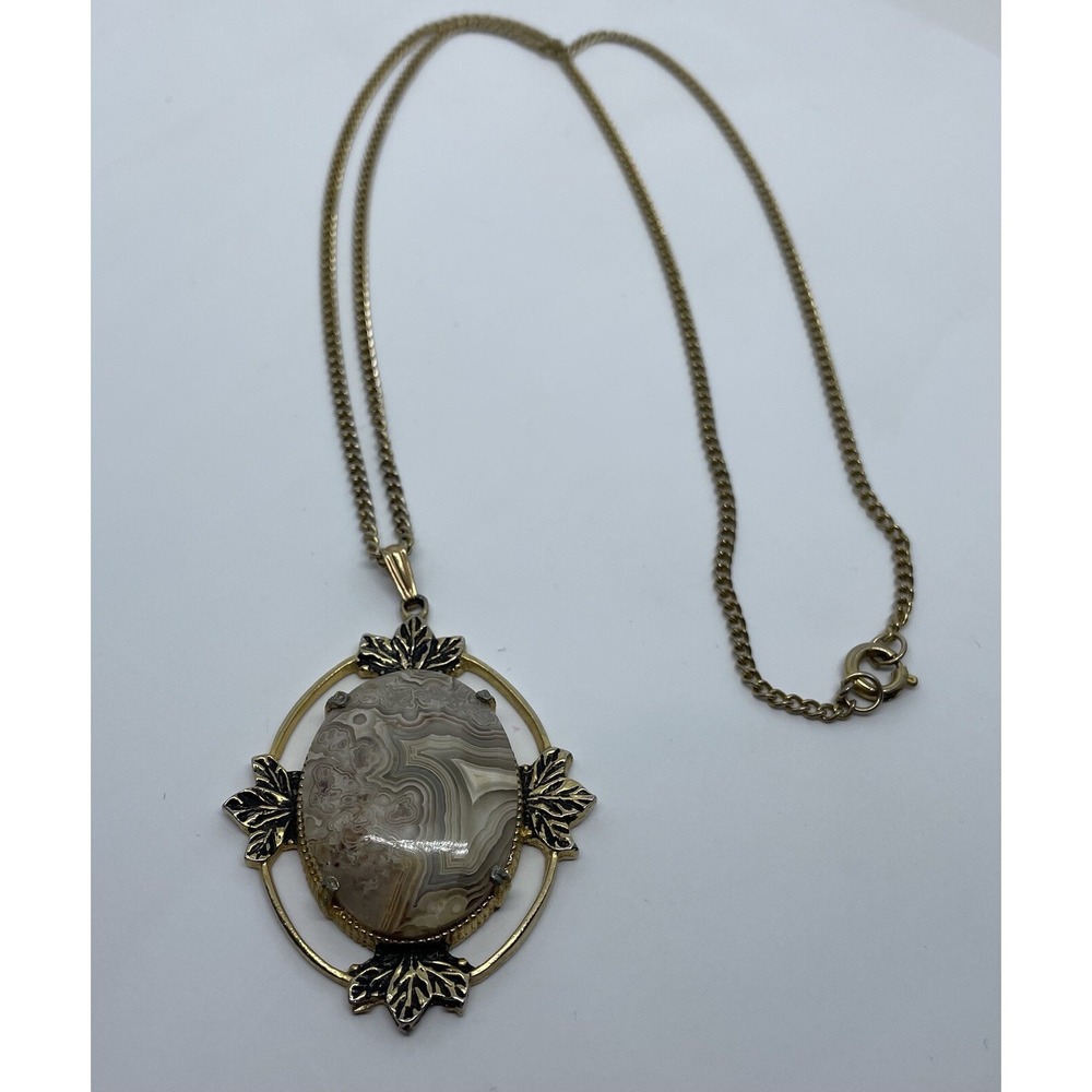 Gorgeous Handmade Geode Polished Pendant In Gold-tone Pendant With 22" Chain